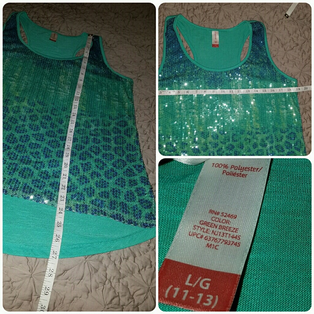 Animal Print Sequin Top