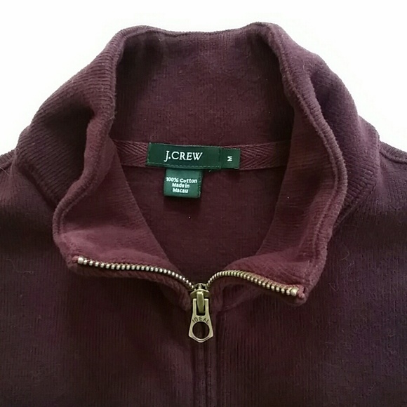 Men's J. Crew Burgundy Knit Jacket, Size M - Picture 3 of 8