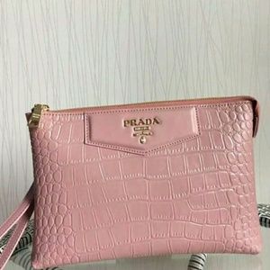 Prada Croco Leather Clutch?