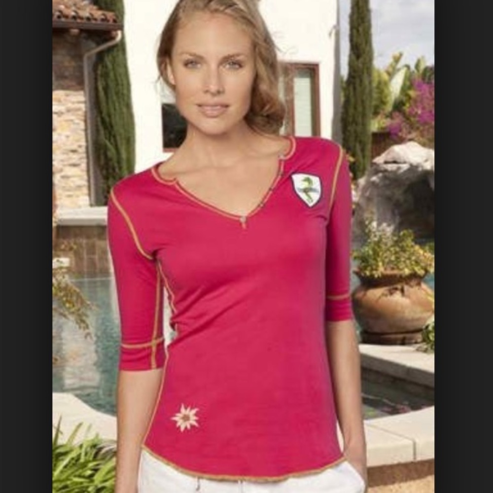 Alp N Rock Summer Henley Santorini Top