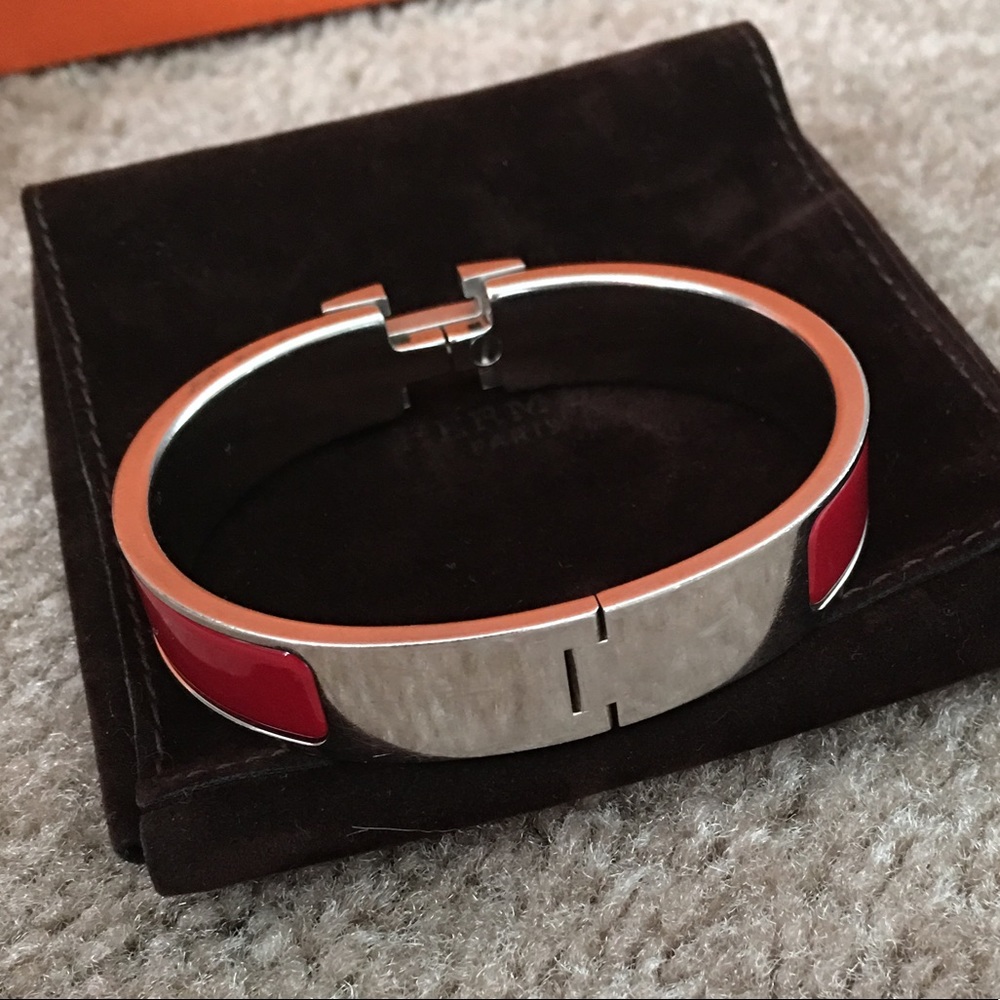 100 % Authentic Hermes Clic Clac Bracelet PM - Picture 6 of 8