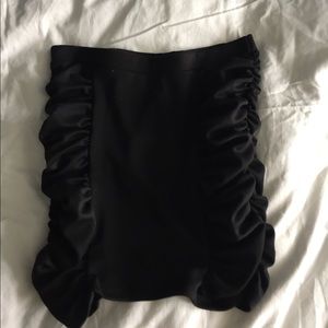 Ruched side bodycon skirt