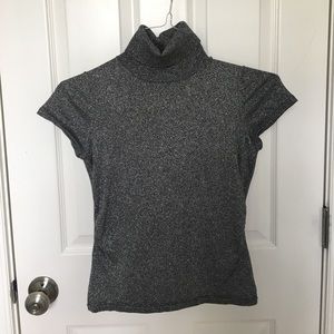 Sparkly short sleeve turtleneck