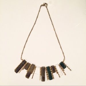 Anthropologie gold & neutrals statement necklace