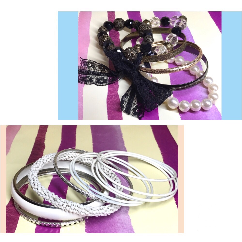 🎀Bundle of 2 Stylish Sets of Bracelets🌸