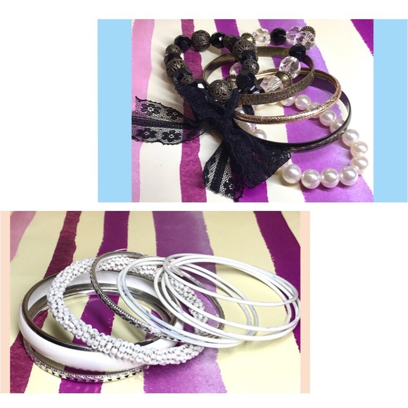 🎀Bundle of 2 Stylish Sets of Bracelets🌸 - Picture 1 of 8