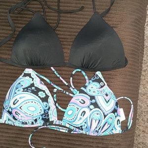 Bundle of 2 OP halter bikini tops Med 7/9