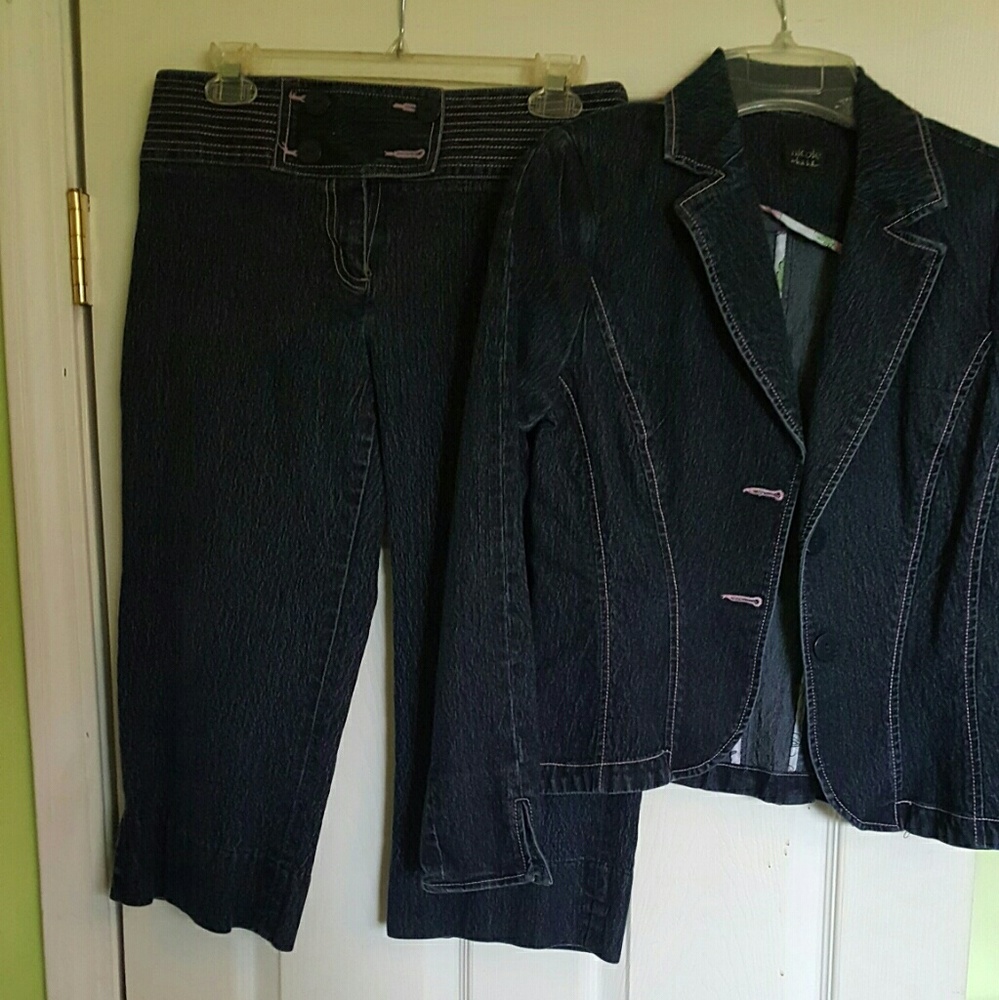 2 pieces denim outfit