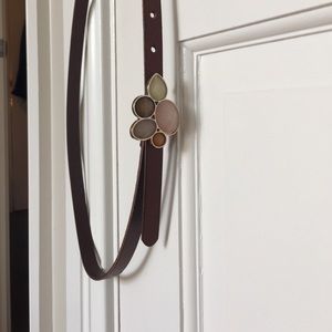 Anthropologie jewel leather belt