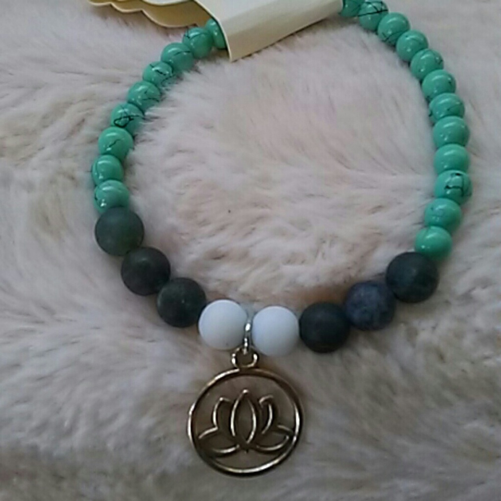 Genuine agate bead bracelet