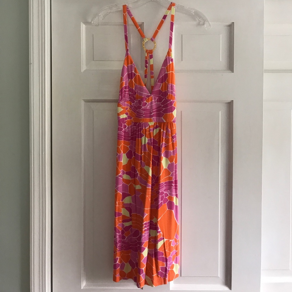 Pink/Orange Print Trina Turk Dress (EUC)