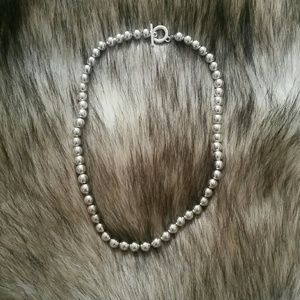 CHAPS metallic bead nexklace 16"