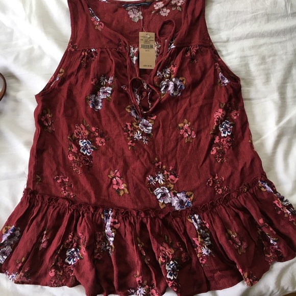 ✨NWT✨ AEO floral tiered tank - Picture 2 of 2