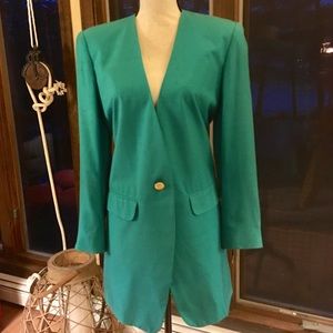 Ellen Tracy Boyfriend Vintage Silk Blazer