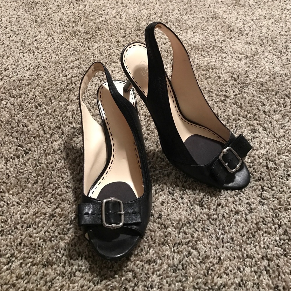 Brand New Authentic Black Coach Heels, Size: 10