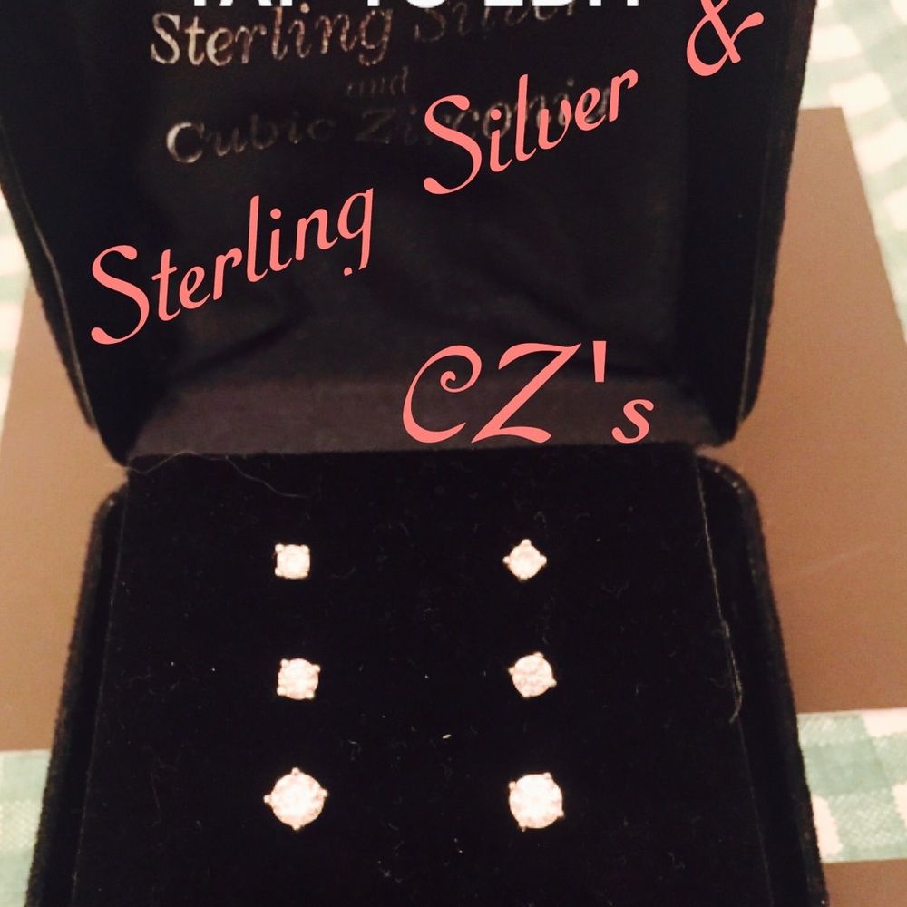 3 pair stud earrings.