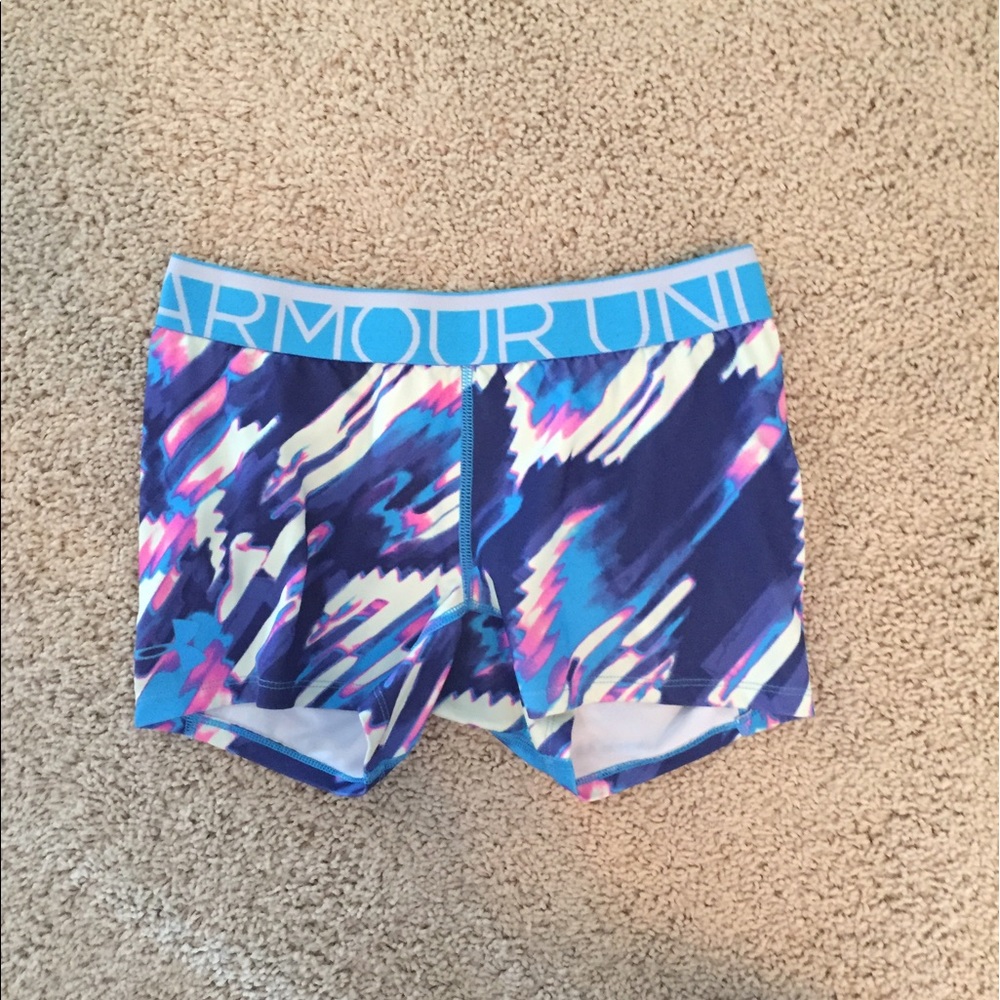Multicolored Under Aurmour Compression Shorts