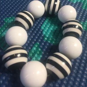 Buy 1 get 1 FREE! Black and white ball bracelet