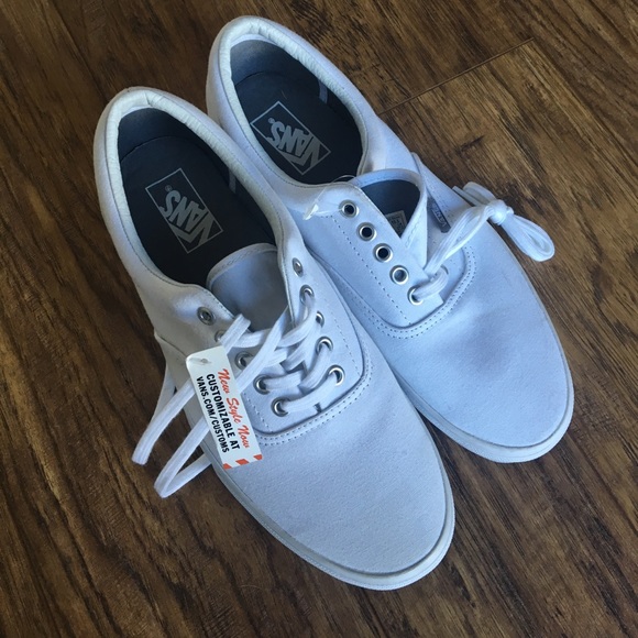 Vans Shoes - White Vans size 10.5 women's, 9 Men's