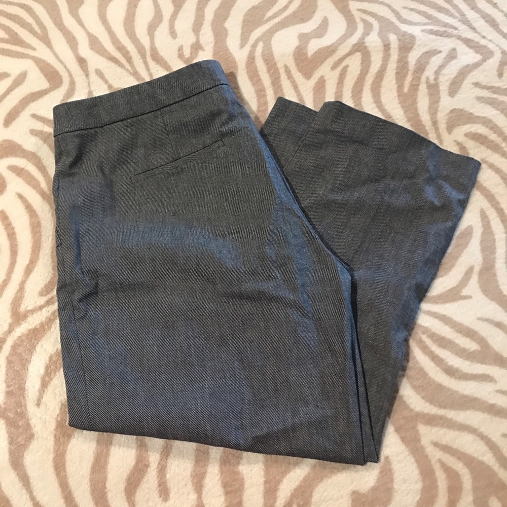 Dark gray J CREW crop ankle dress pant