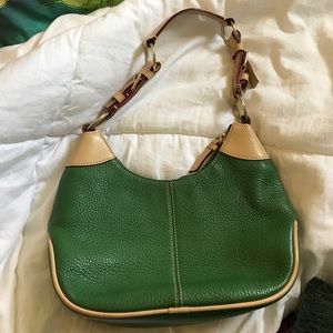 ☘️Dooney and bourke green leather shoulder bag 🍀