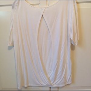 White tshirt with open back!