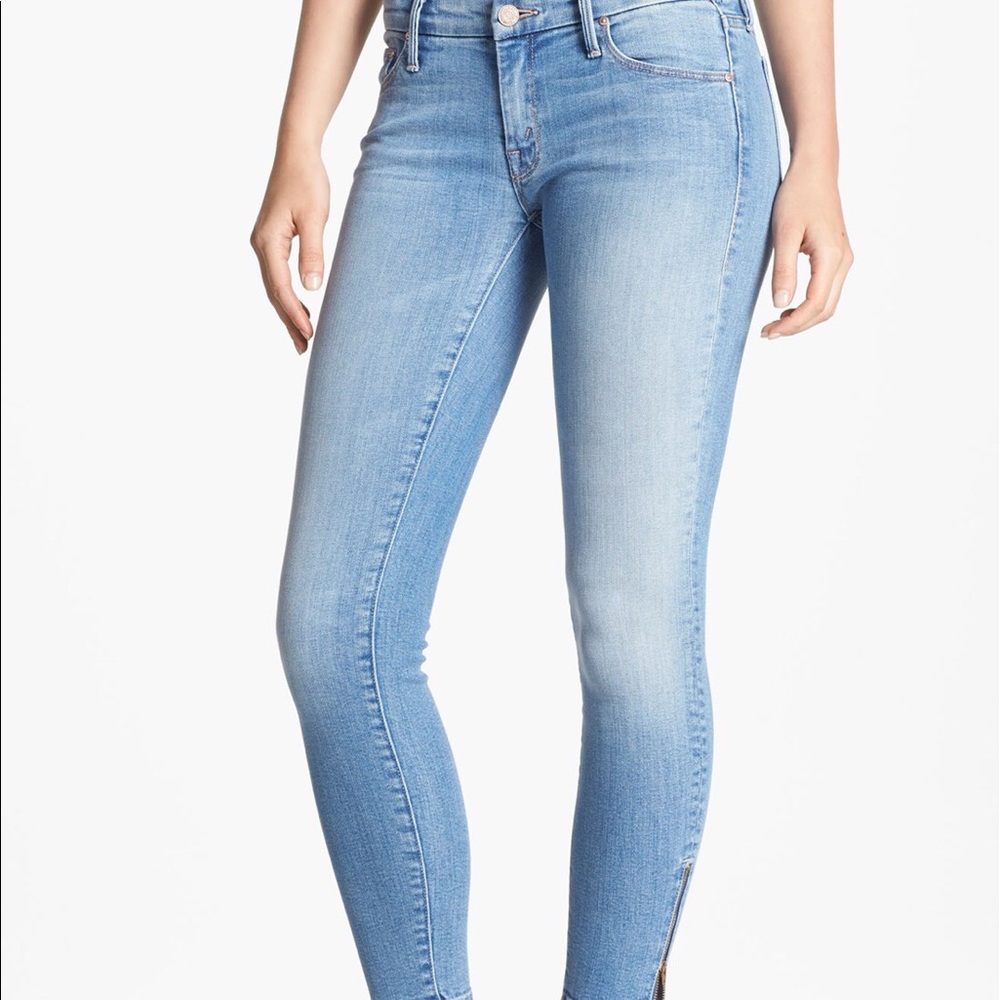 Zipper ankle jeans