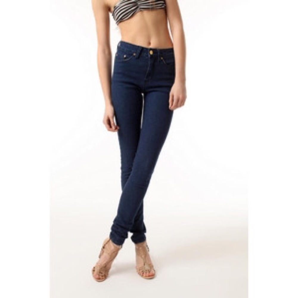 High rise long jeans