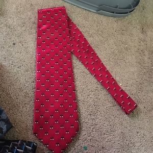 Red silky tie