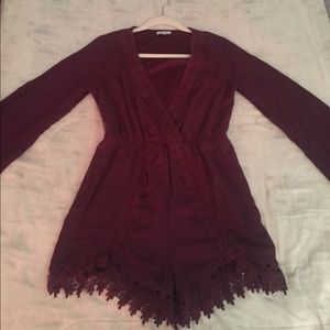 Wine Colored Tobi Romper