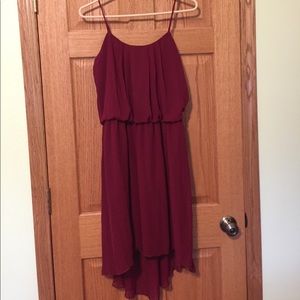 Red high low dress - 12