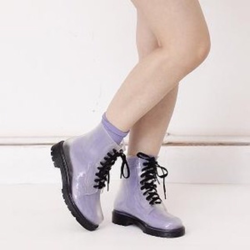 See through rain boots