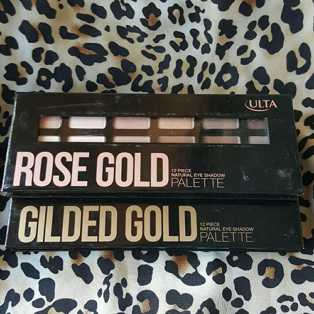 🔴2 Ulta eyeshadow Palettes Rose Gold & Gilded Gld