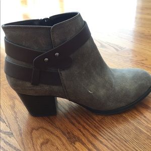 Ankle booties with strap detail