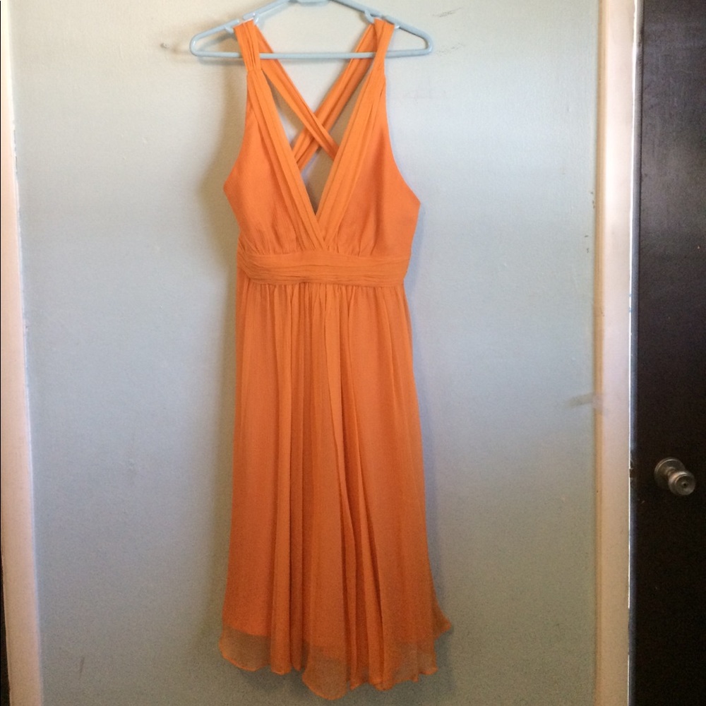 Orange evening dress