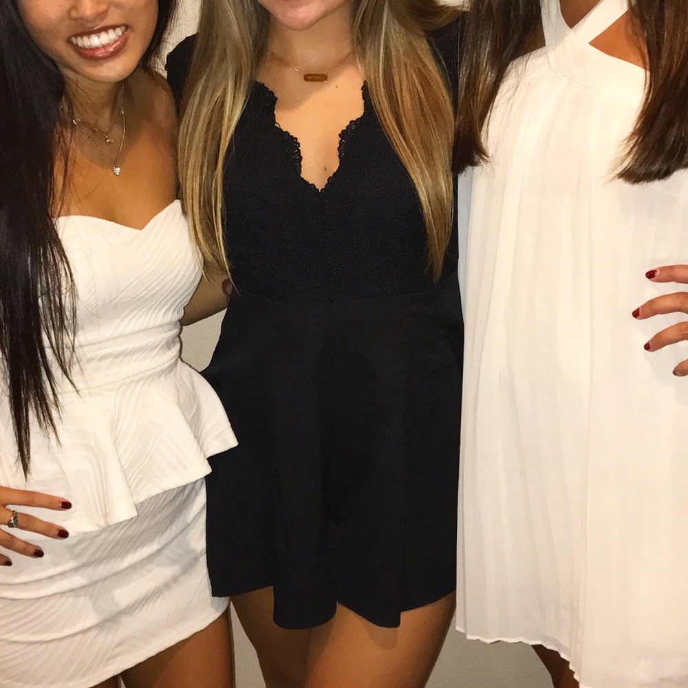 Black Lace Romper