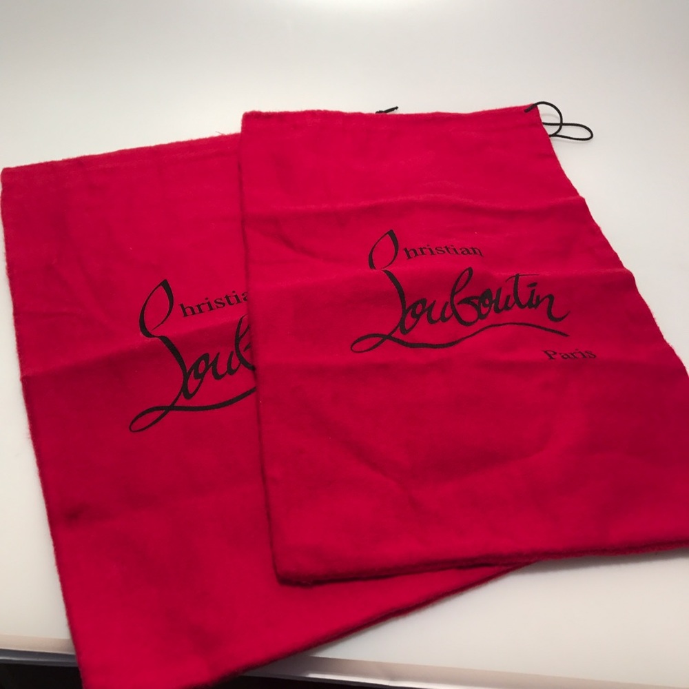 Two Christian Louboutin Authentic Small Dust Bags