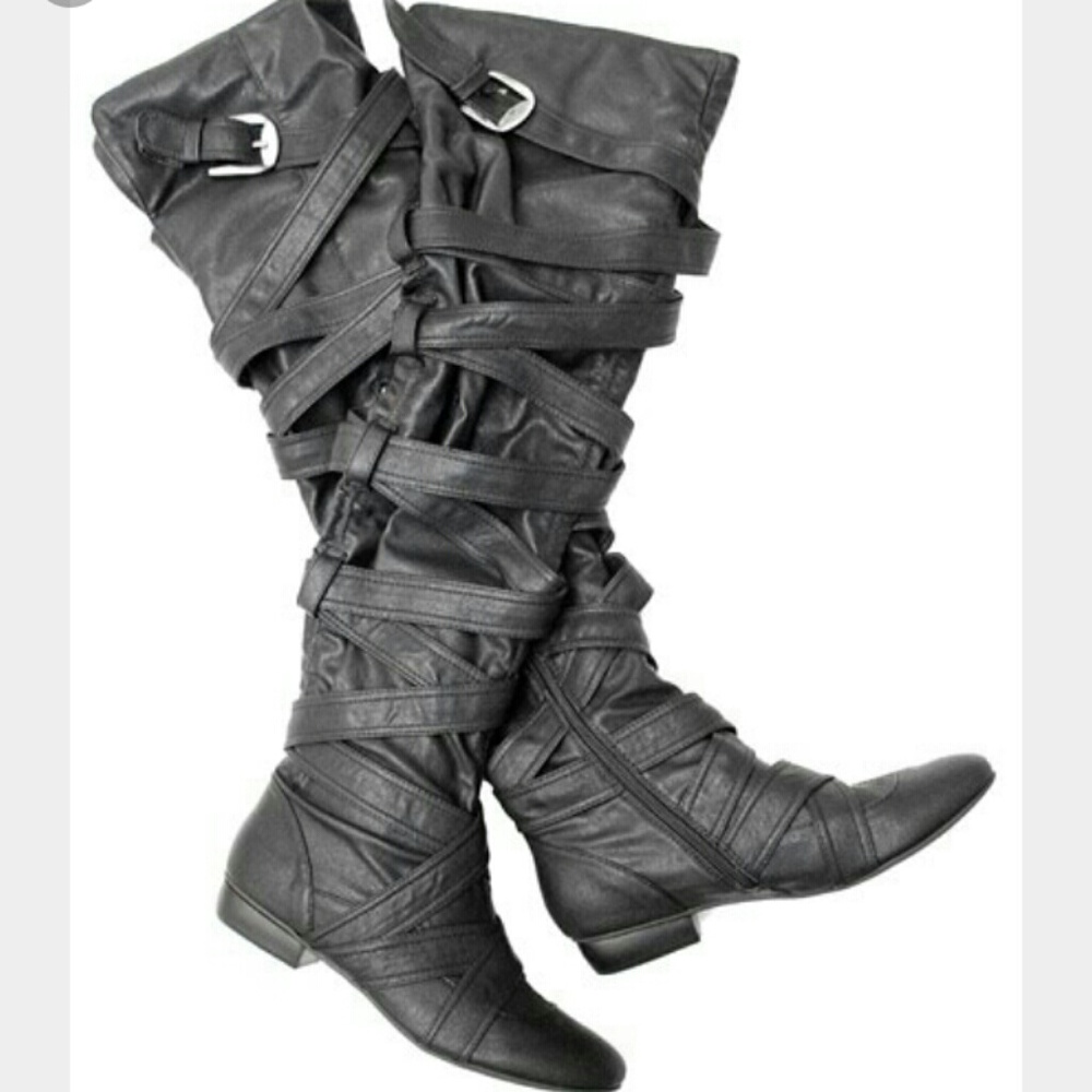 Jeffrey Campbell Carry Over The Knee Buckle Boot