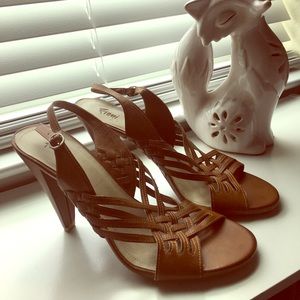 Tan / Brown Fioni Leather Strappy Sandals / Heels