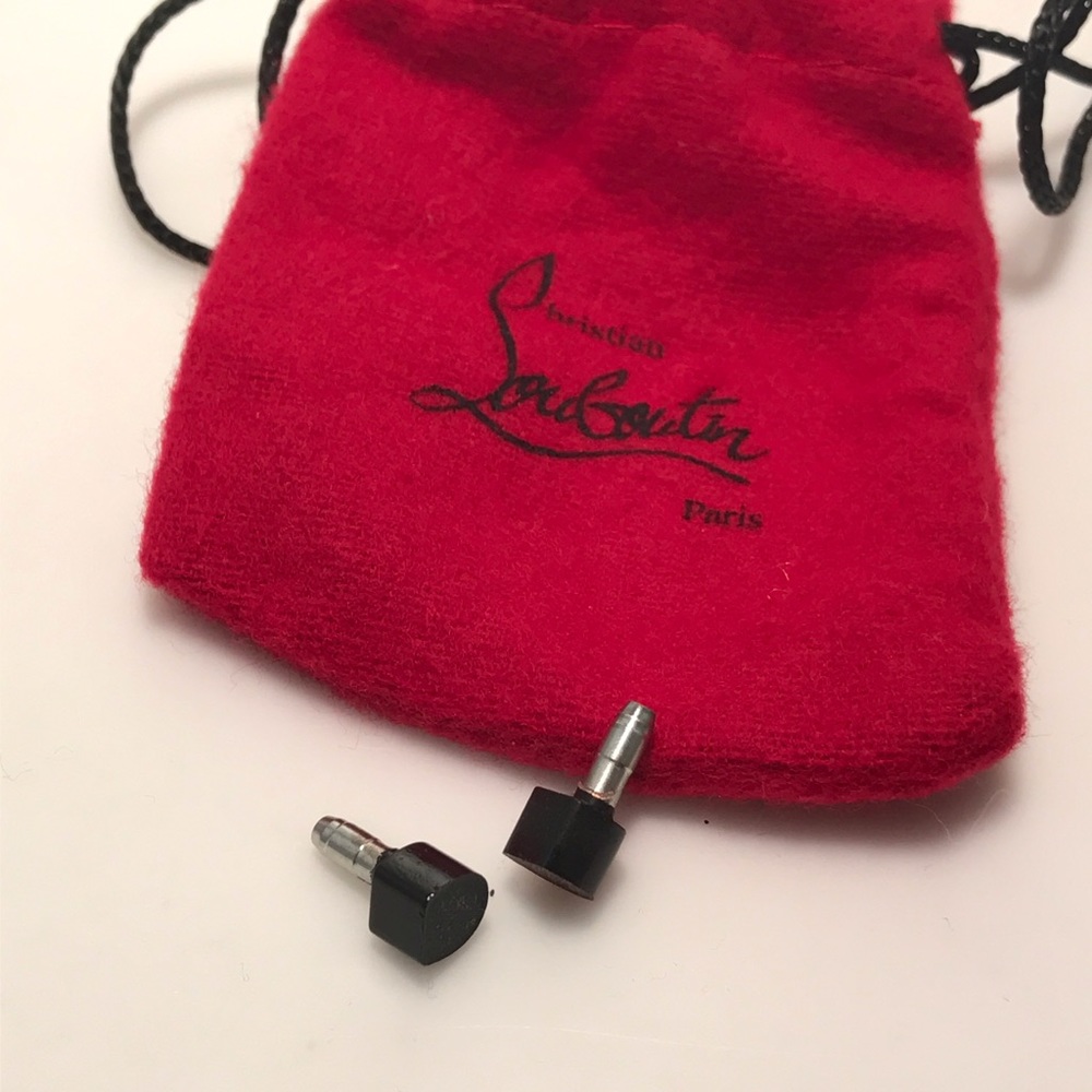 Christian Louboutin Black Small Heel Taps