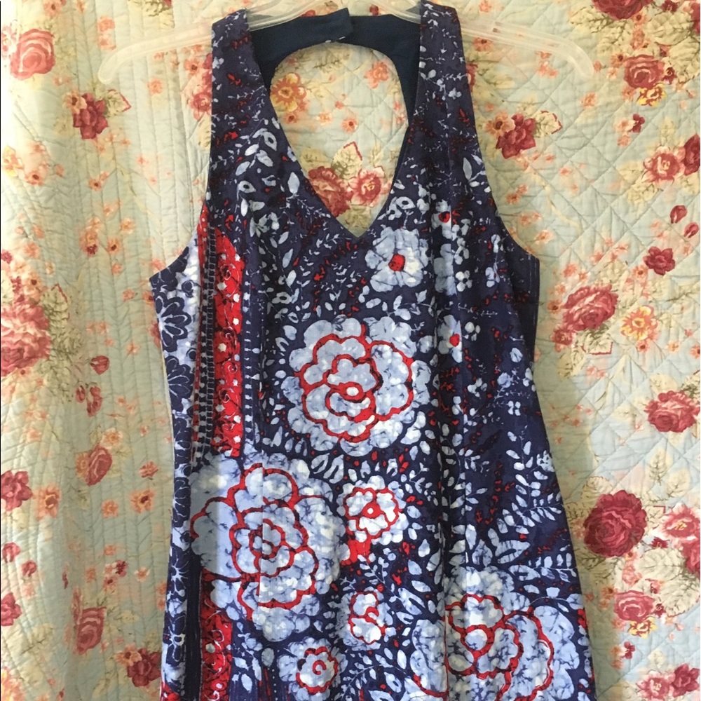 Halter-neck Tie-dye Floral Dress by Muse