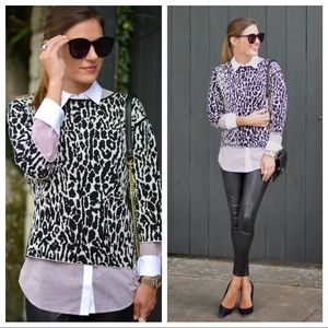 Ann Taylor leopard structured pullover - like new!