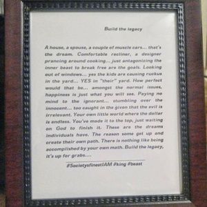 Framed words of inspiration