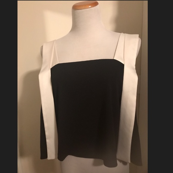 NWT ZARA TOP WITH TIE SHOULDERS MEDIUM - Picture 2 of 6