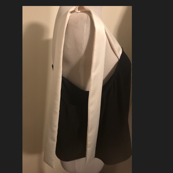 NWT ZARA TOP WITH TIE SHOULDERS MEDIUM - Picture 6 of 6