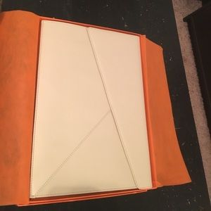 Slim leather portfolio holder