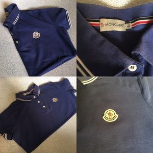 Women's blue moncler polo