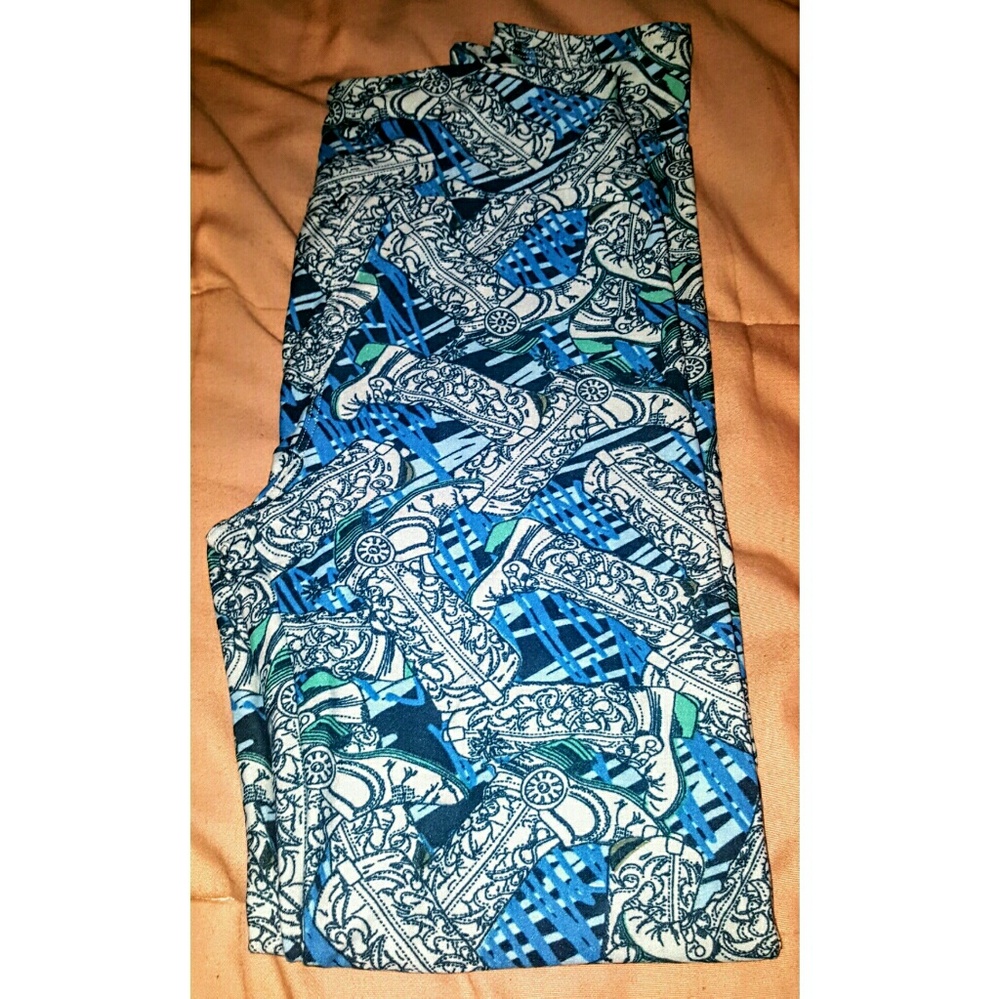 OS LulaRoe - UNICORN  Cowboy boot leggings.