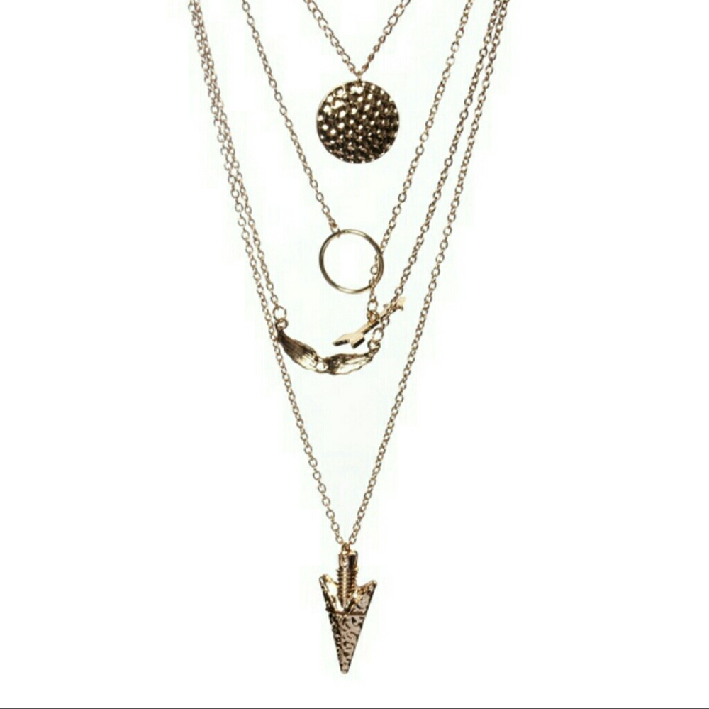 🍃❤Multilayer Crystal Gold necklace❤🍃 - Picture 3 of 4