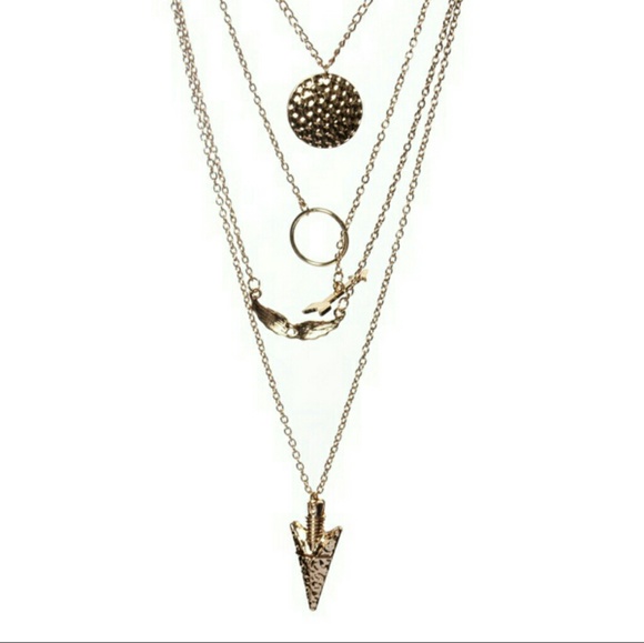 🍃❤Multilayer Crystal Gold necklace❤🍃 - Picture 3 of 4